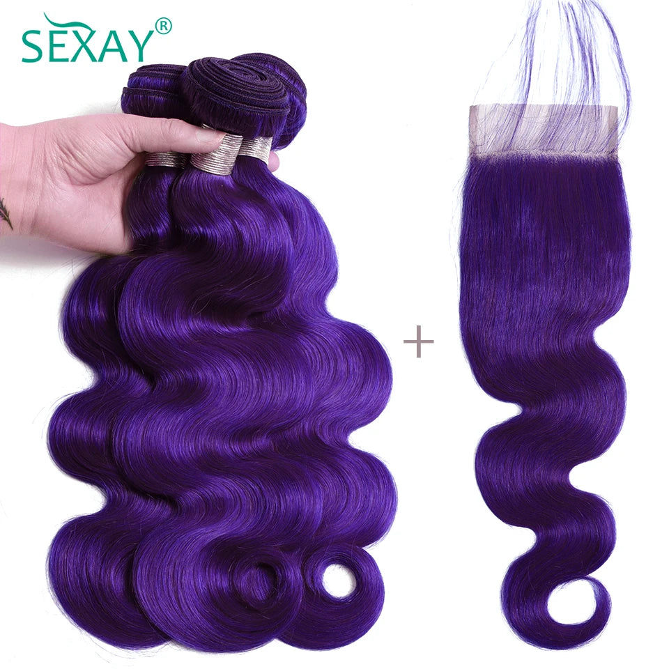 Sexy Purple Body Wave Hair Bundle Set