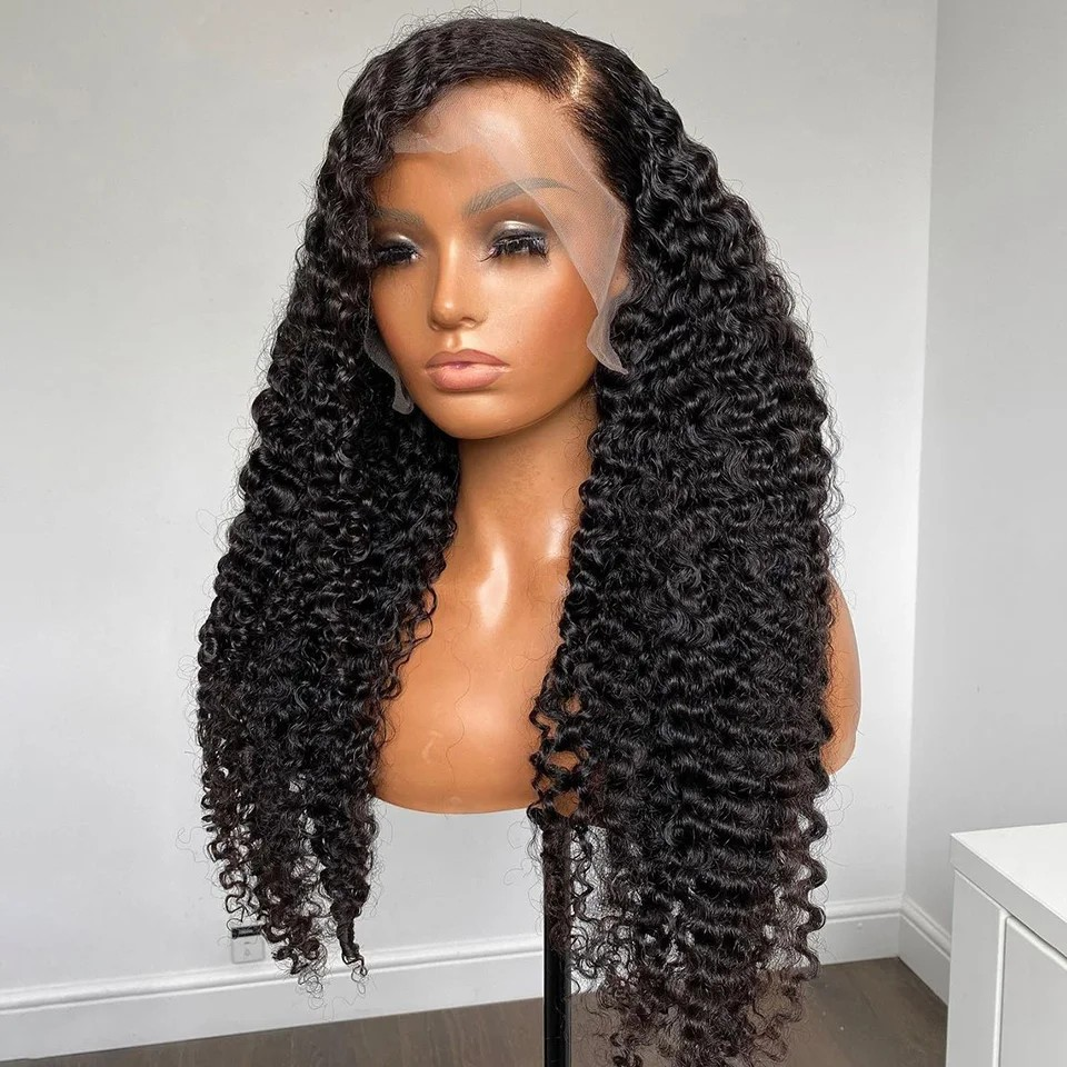 20'-30' Deep Wave 13×4 Lace Front Human Hair Wig Malaysian Remy Curly Hair