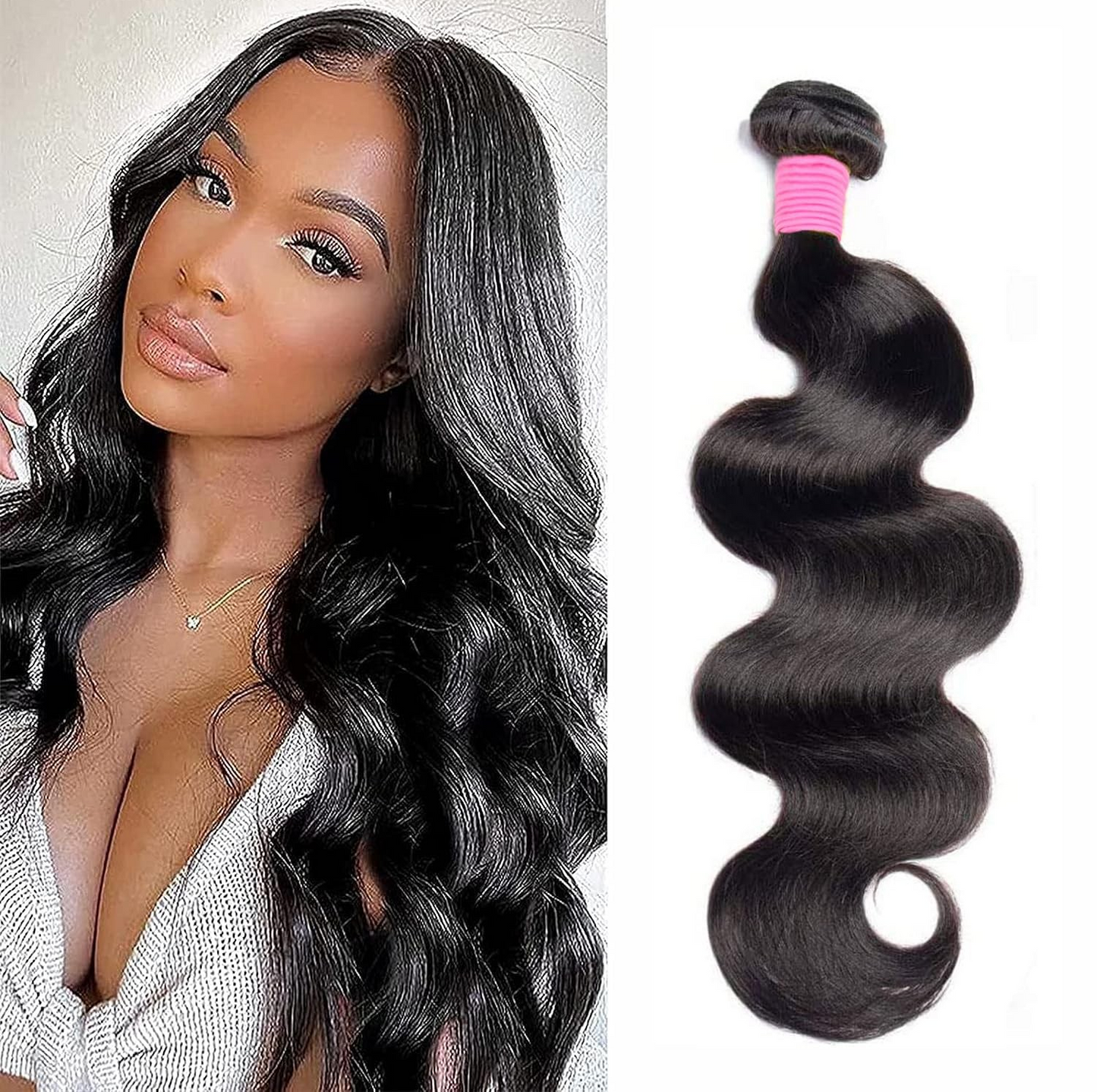 28' 10A Body Wave 1 Bundle Brazilian Virgin Human Hair Bundles 100%