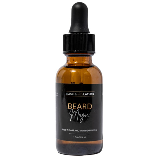 Beard Magic Growth Oil for Men, Helps Stimulate Hair Growth and Softness, Natural Oil for Bald Spots and Patchy or Thin Facial Hair, Supports a Thicker Fuller Beard, 1 Fl Oz