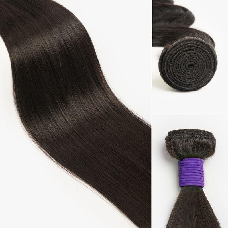 Luvme Upgraded 13A 100% VIRGIN REMI Human Hair Bundle (100+/-5G) DYE. PERM. High-End Salon Hair Super Silky Human Hair Bundles Body Wave Bundles Super Silky Straight Bundles