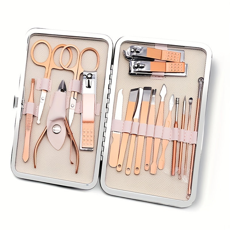 Professional 18-in-1 Stainless Steel Nail Clipper Set