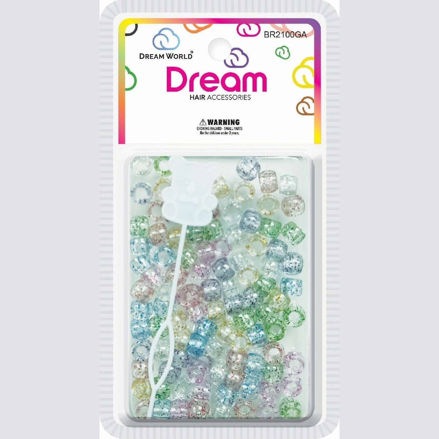 Chloe Bead 2100 Rnd Glitter Clear Assort