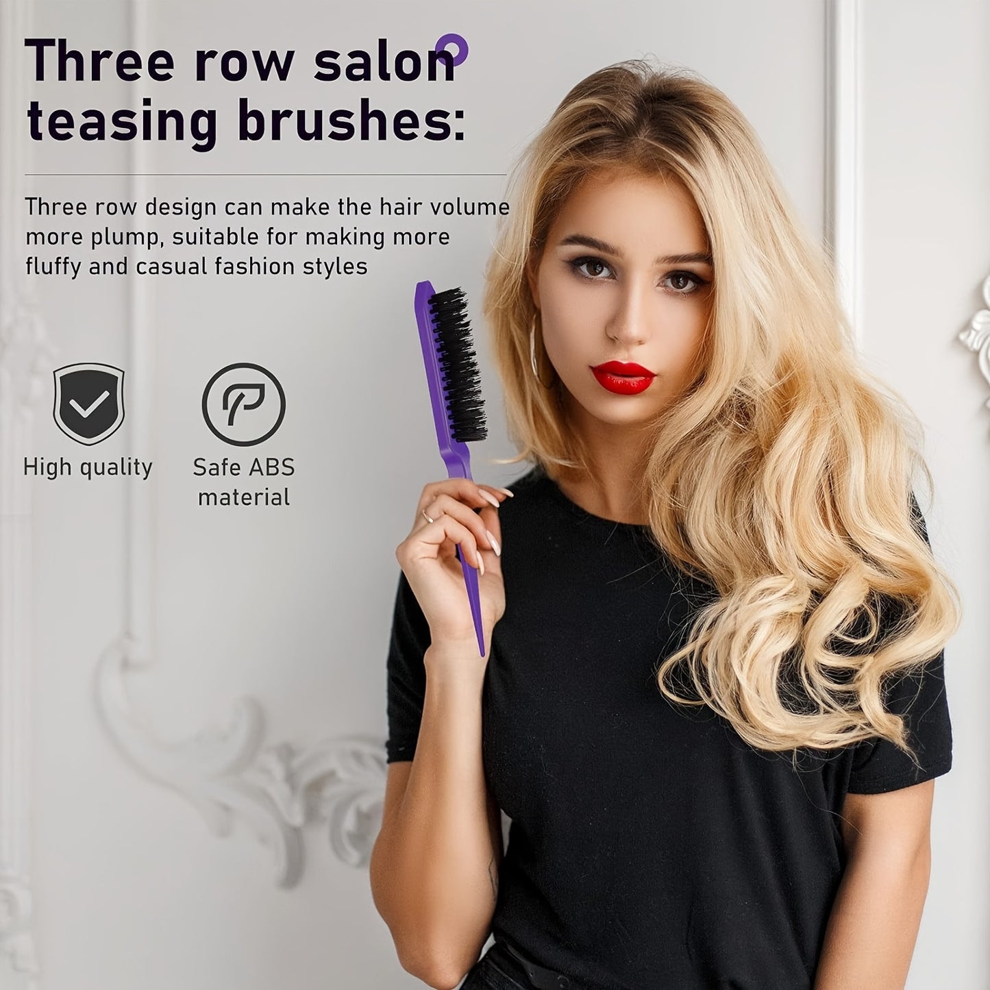 12pcs/Set Hair Styling Comb Set, Detangling Hair Brush For All Hair Types, Detangler Brush Teasing Hair Brush Rat Tail Comb Edge Brush, Silicone Scalp Massager Shampoo Brush For Shower, Hairdressing Spray Bottle, Hair Styling Tools, travel essentials