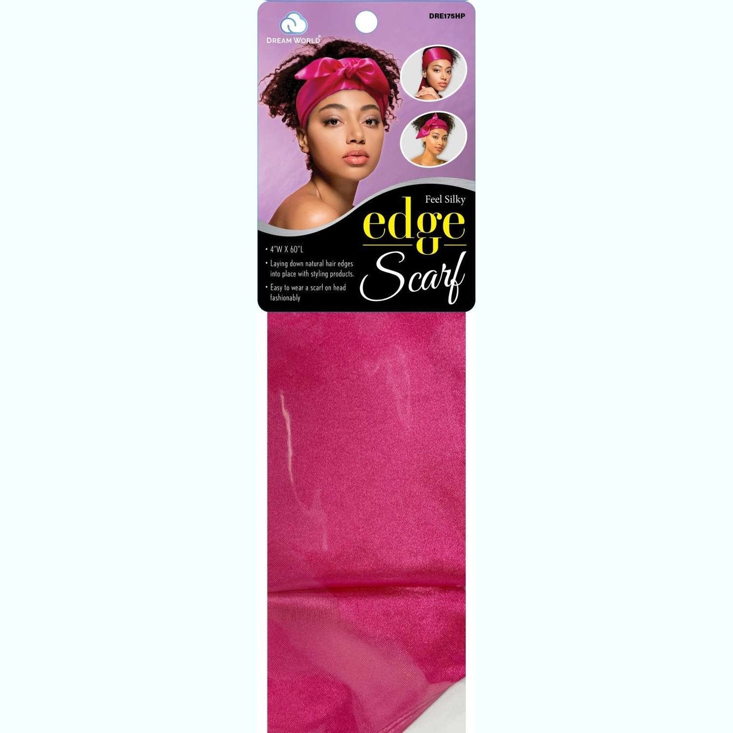 Dream Women Scarf Satin Edge Hot Pink