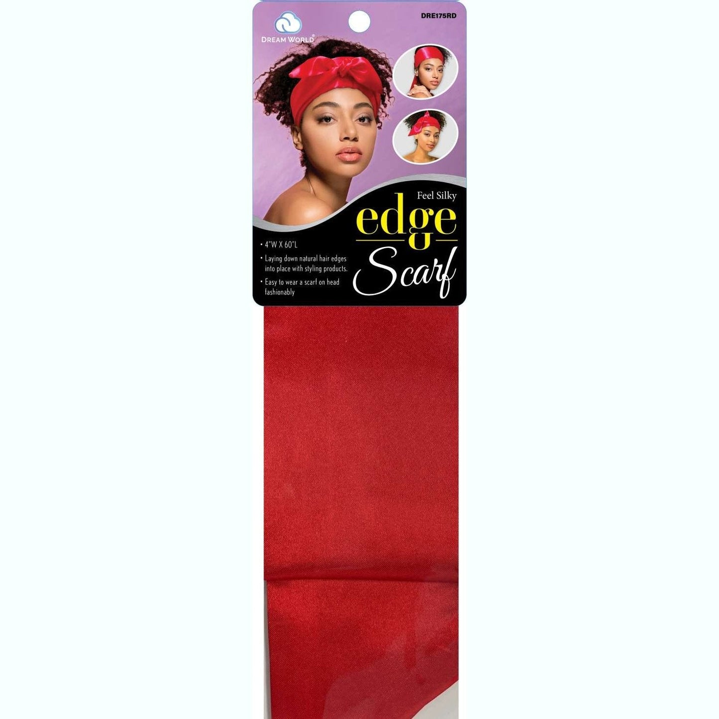 Dream Women Scarf Satin Edge Red