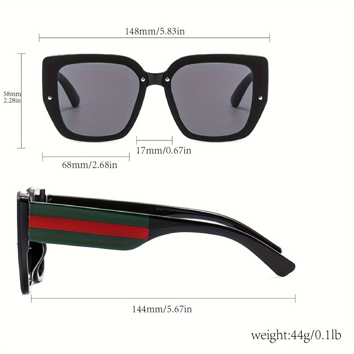 Large Retro Square Sunglasses