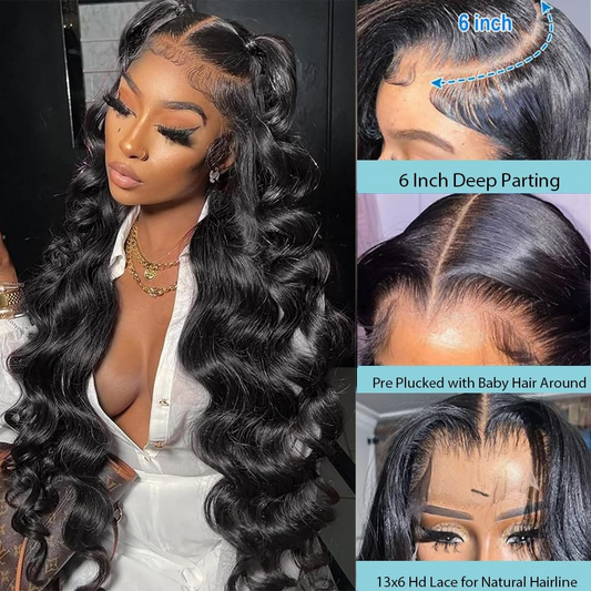 Sleek 28 Inch Hd Lace Wig 13x6x1 Human Hair Body Wave Lace Front Wig 100% Natural Brazilian Hair HD Real Lace Human Hair Wigs