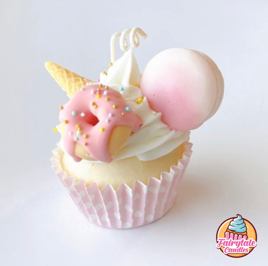 Cupcake Candle, Food Candle, Dessert Candle