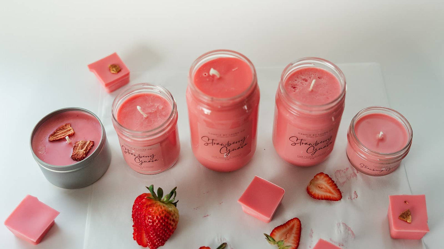 Strawberry Guava Soy Jar Candle: 8 oz