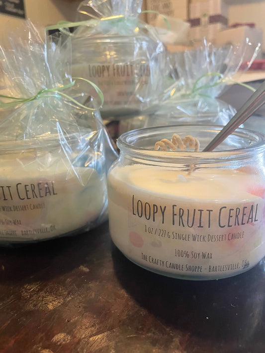 Loopy Fruit Cereal Dessert Candle