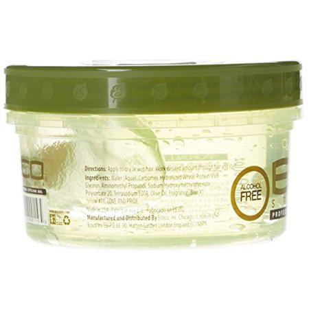 Eco Style Gel Olive Oil Styling Gel - Adds Shine and Tames Split Ends - Delivers Moisture to Scalp - Nourishes and Repairs - Provides Weightless and Superior Hold - Ideal For All Hair