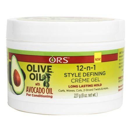 Ors Olive Oil 12-N-1 Style Defining Creme Gel, 8oz