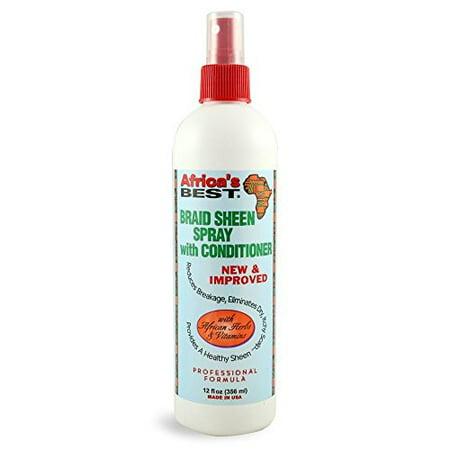 Africa's Best Braid Sheen Spray with Conditioner, 12 Ounce, Green