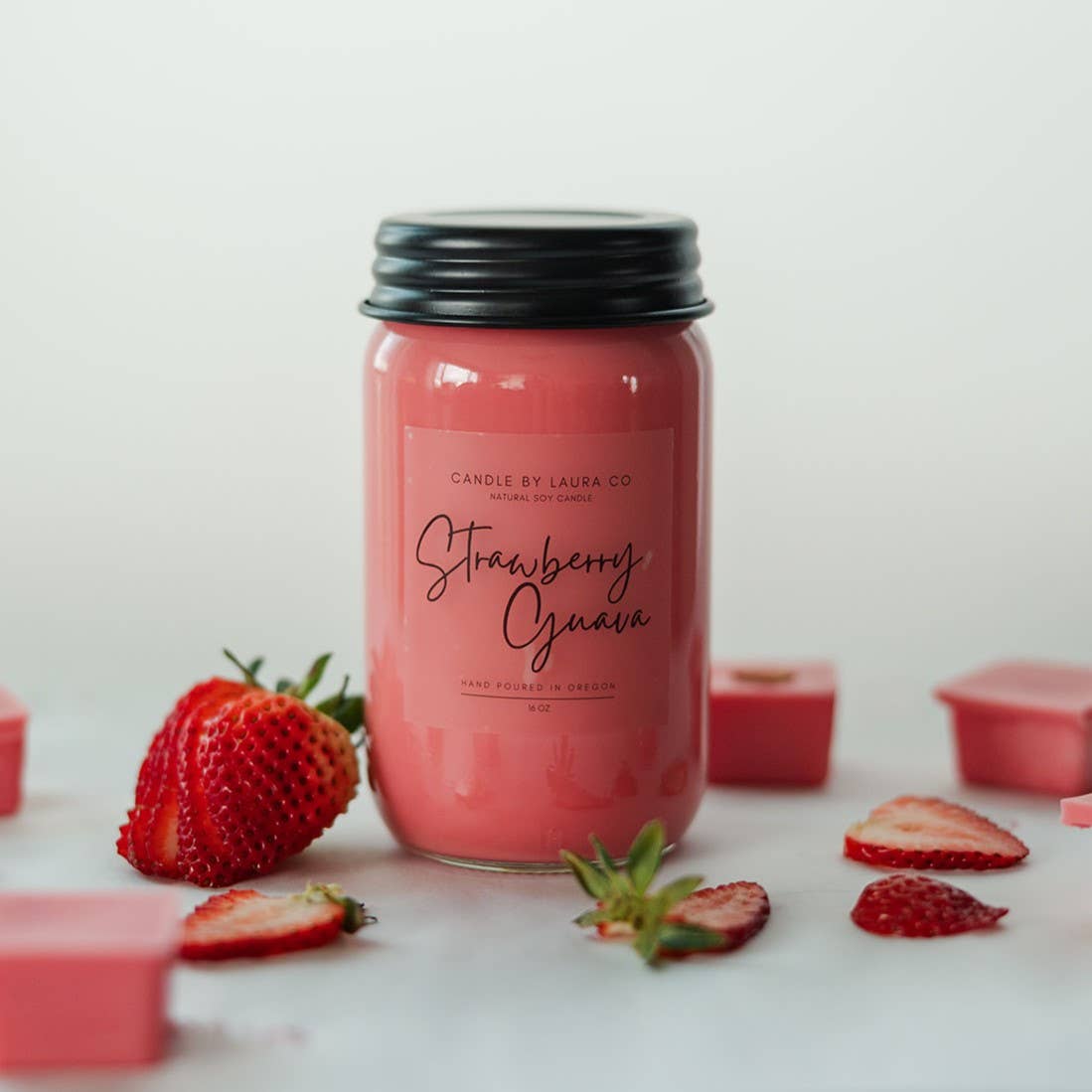 Strawberry Guava Soy Jar Candle: 8 oz