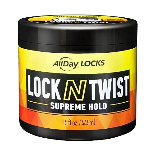 Allday Locks Lock N Twist | Locking Gel, Re-Twist Locks, Supreme Hold | Smooths & Tames Frizz, Flake Free