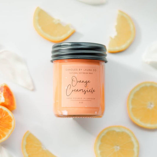 Orange Creamsicle Soy Jar Candle: 8 oz
