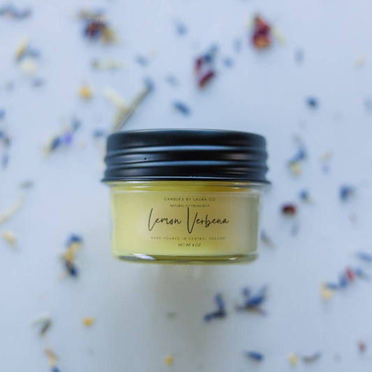 Lemon Verbena Soy Jar Candle: 4 oz