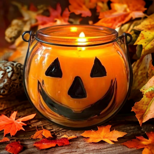 Glass Pumpkin Soy Wax Candle