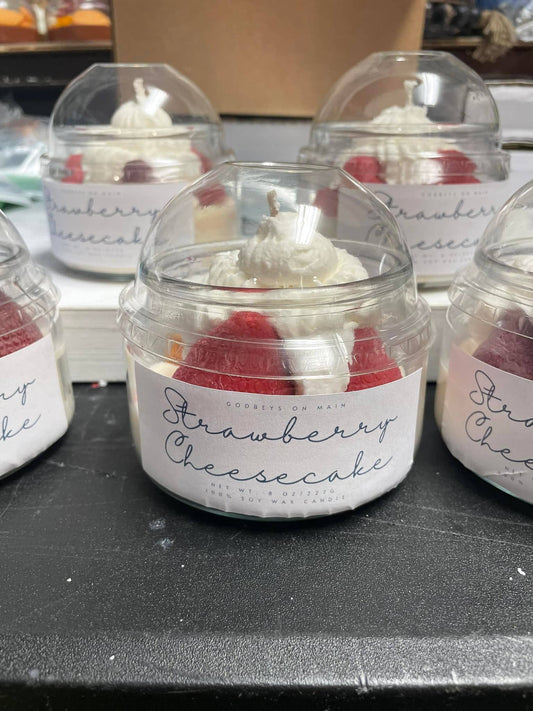 Strawberry Cheesecake Dessert Candle