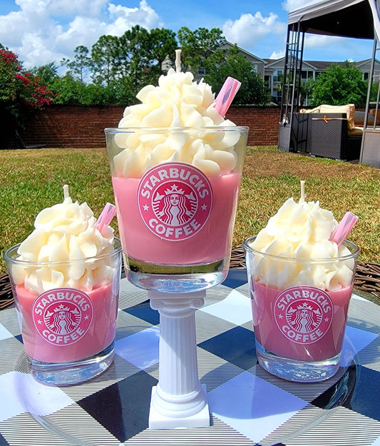 Cafe Frappe theme scented soy wax candle