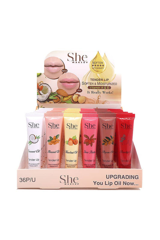 Makeup She LG08 Tender Lip Therapy Gloss - 36pc