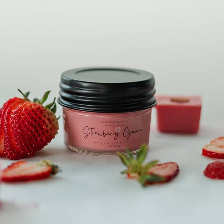 Strawberry Guava Soy Jar Candle: 8 oz